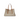GG Emblem Large Tote Bag in Beige and Dark Brown