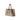 GG Emblem Large Tote Bag in Beige and Dark Brown