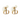 Dior Tribales Earrings Antique Gold-Finish Metal and White Resin Pearls