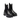 Prada Monolith Brushed Leather Booties  with Enameled Metal Triangle Logo 55mm Rubber Sole
